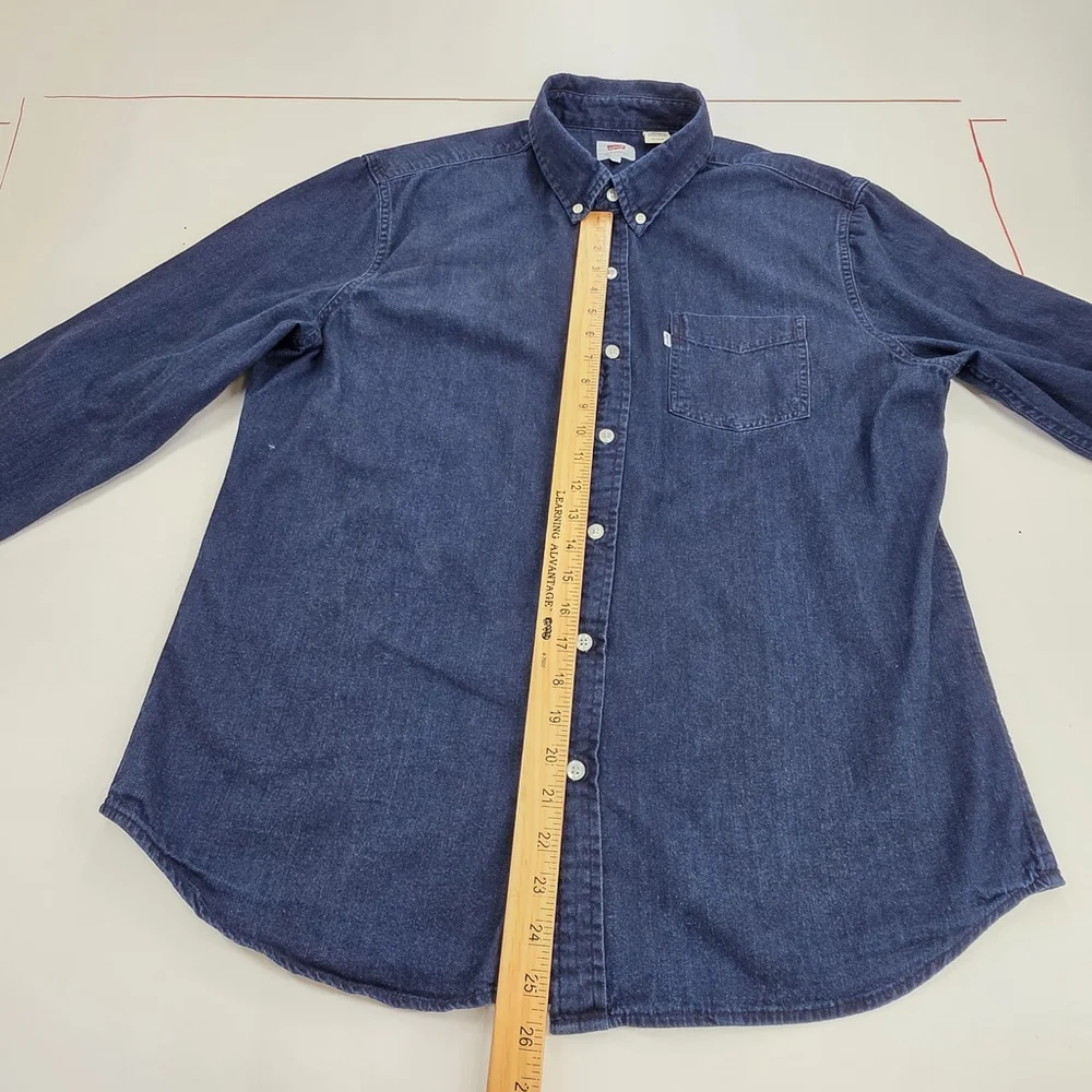 Americana Workwear Levi’s Denim Shirt Men’s XL Indigo Button-Down Casual - Picture 10 of 11